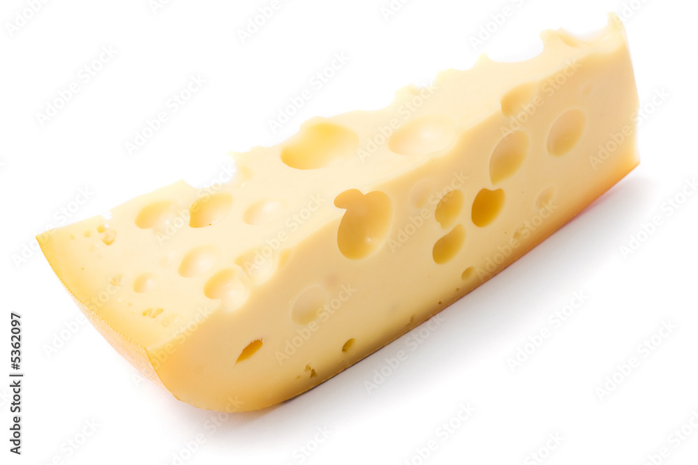 Cheese on white background. Food image series
