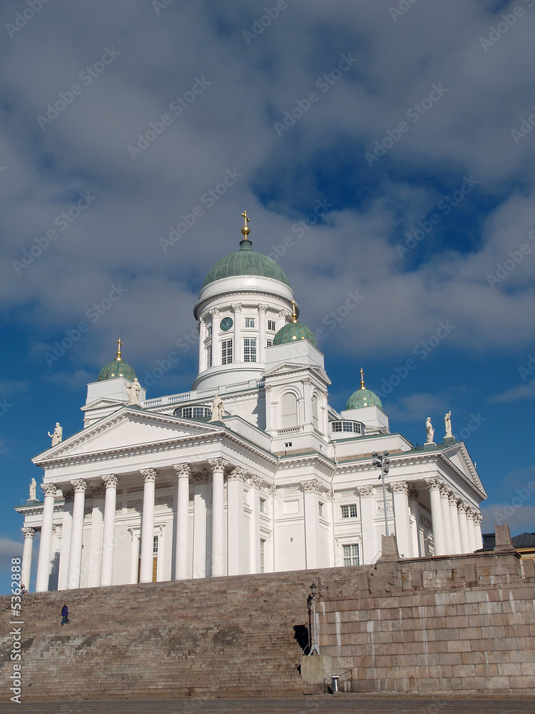 Cathedral at Senate Square in Helsinki, view