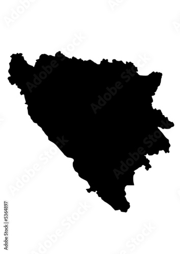 vector map of bosnia
