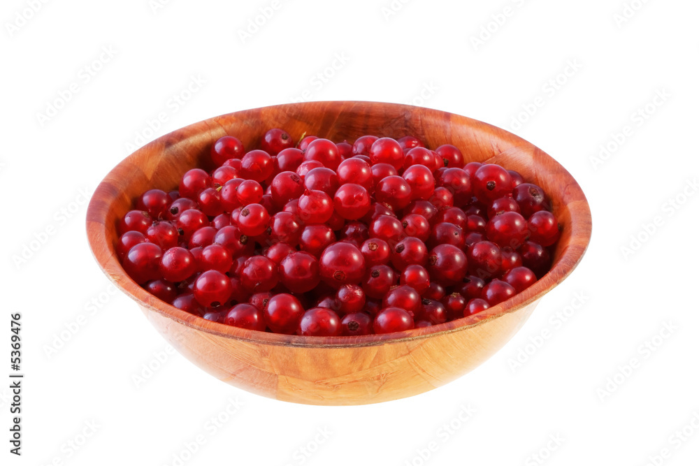 Bowl of red currant, on a white background with clipping path. Bowl of red currant, on a white background with clipping path.