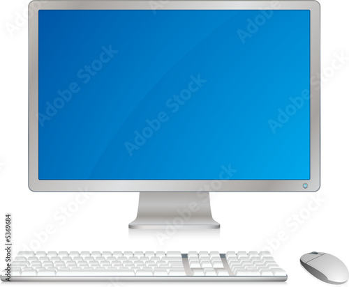 Ordinateur de bureau, illustration vectorielle