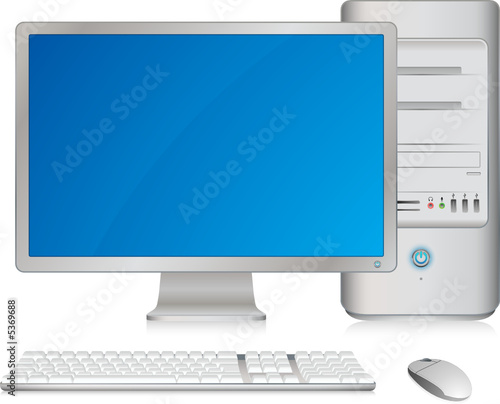 Ordinateur de bureau avec clavier et souris sans fil