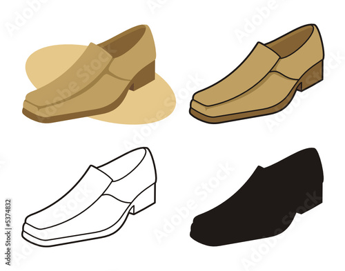 male shoe 3 in four versions