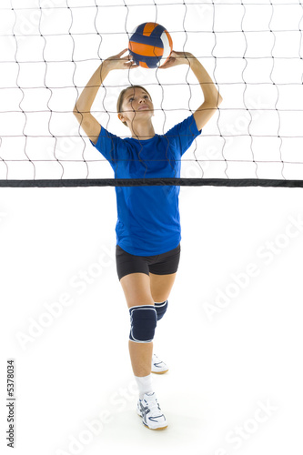 Young, beauty volleyball player