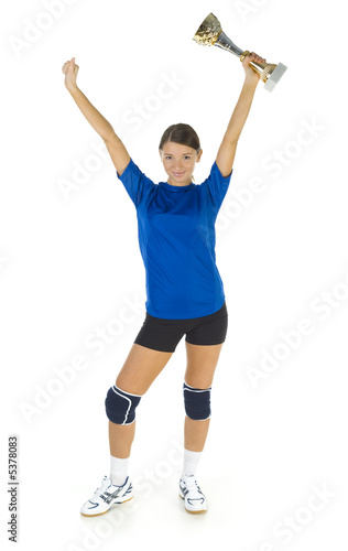 Young, beauty volleyball player