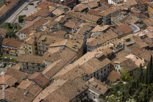 Many typical red tile roofs