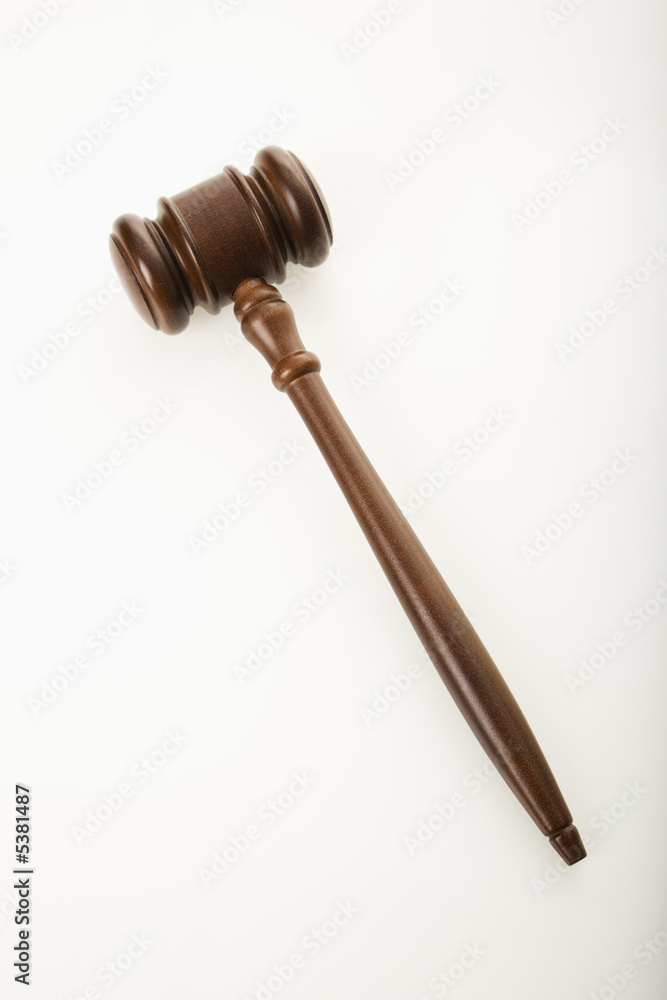 Wooden gavel.