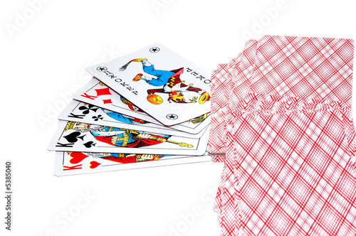 Playing-cards, card-table game of pokker. photo