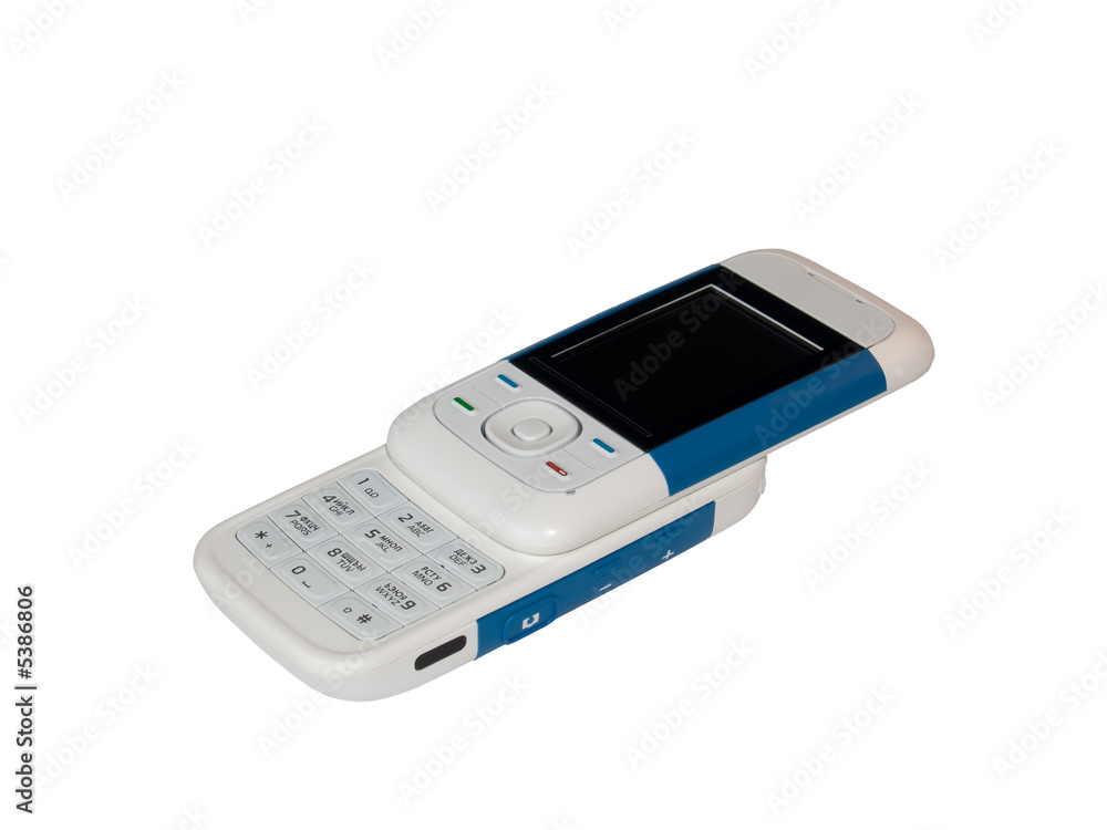The isolated image of the slider cell phone with clipping path The isolated image of the slider cell phone with clipping path