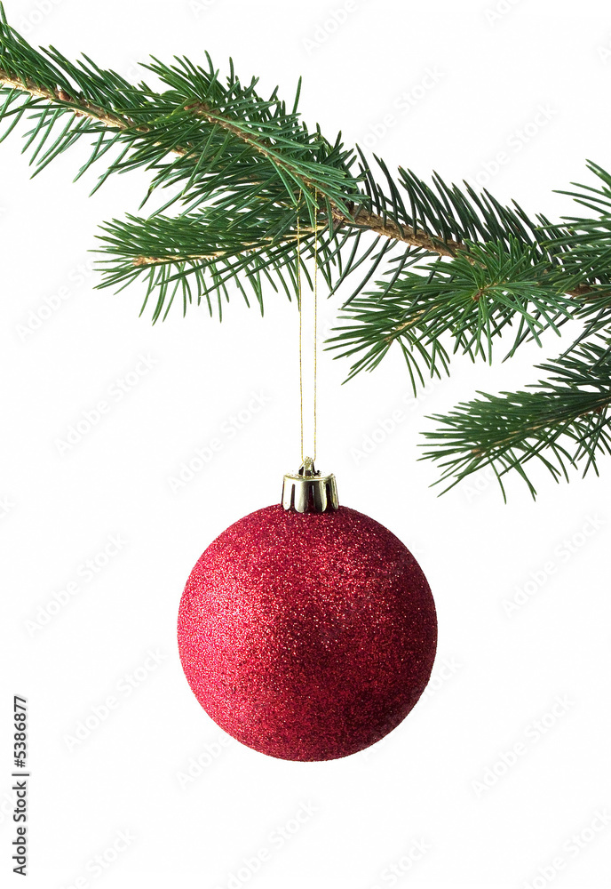 Christmas ball on tree Christmas ball on tree