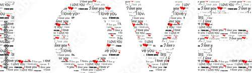 Bild auf Leinwand Superscription love with my own valentine swatch