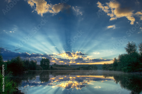 The sun makes the way through clouds