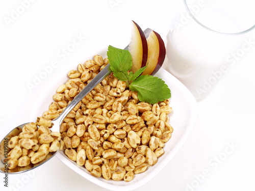 Billede på lærred honey pops frühstück mit milch