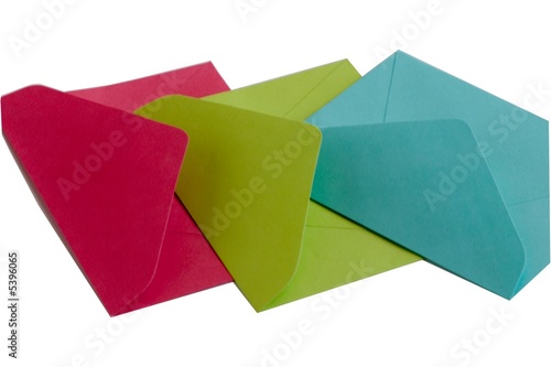 Three greeting card envelopes