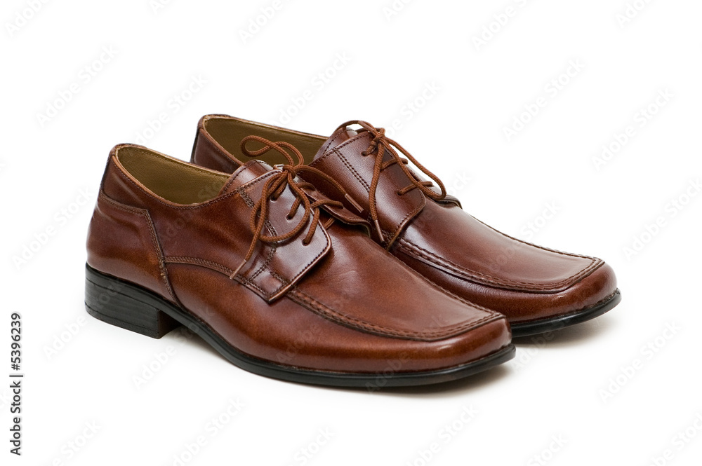 Male shoes isolated on the white background Male shoes isolated on the white background