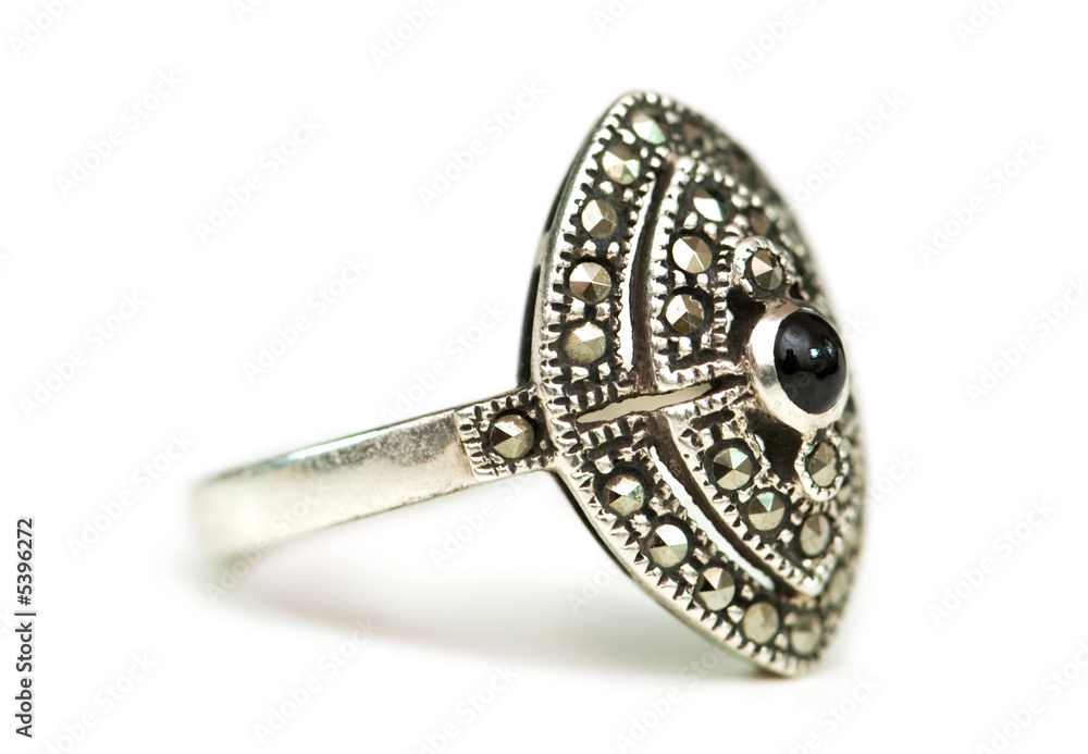 Silver ring isolated on the white background Silver ring isolated on the white background