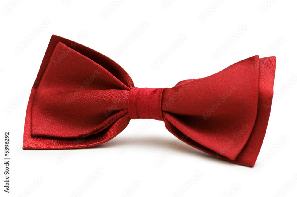 Red bow tie isolated on the white Red bow tie isolated on the white