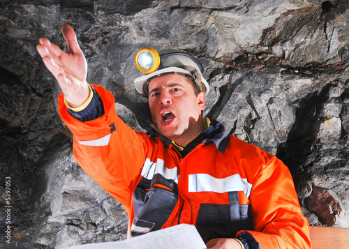 angry mine worker