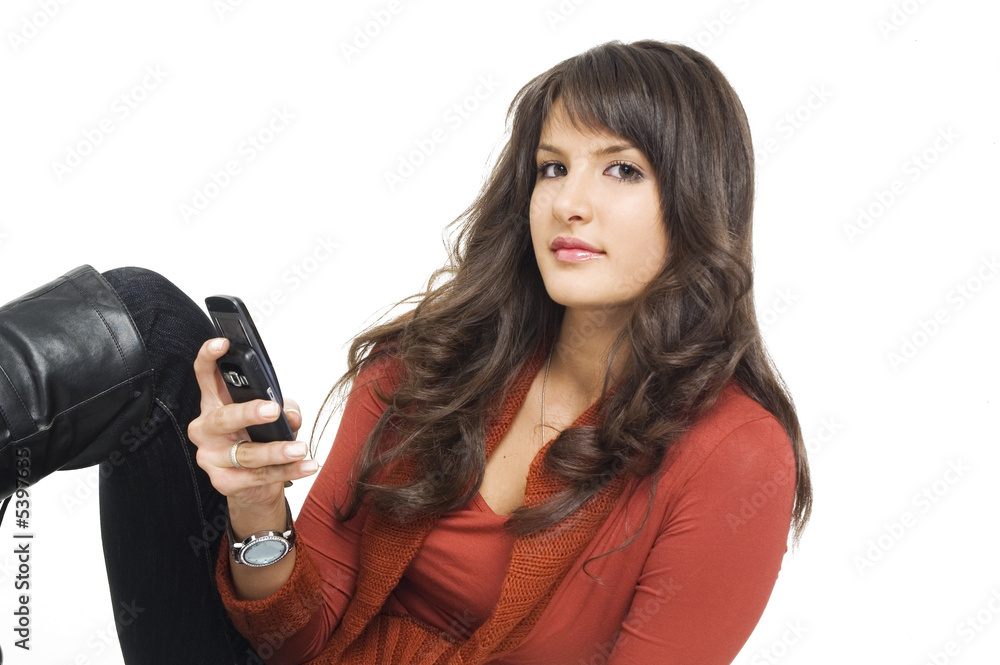 Girl with mobile phone