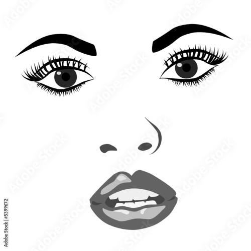 beautiful woman face vector