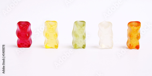 Gruppe verschiedener Gummibärchen