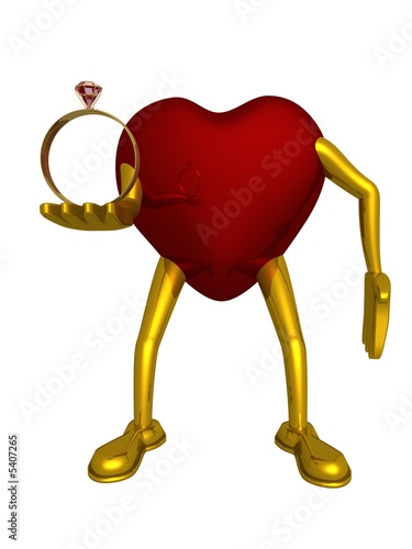 Ring and heart. Concept of ...