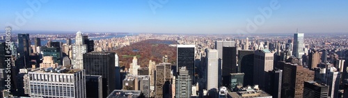 Fotografie, Obraz Panorama vom Rockefeller Center mit Central Park
