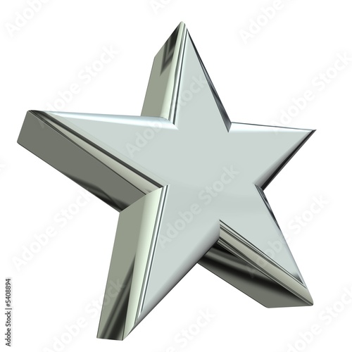 Silver 3D star