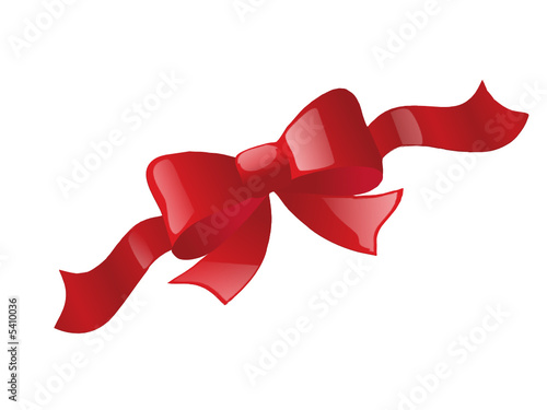 Fiocco nastro rosso vettoriale