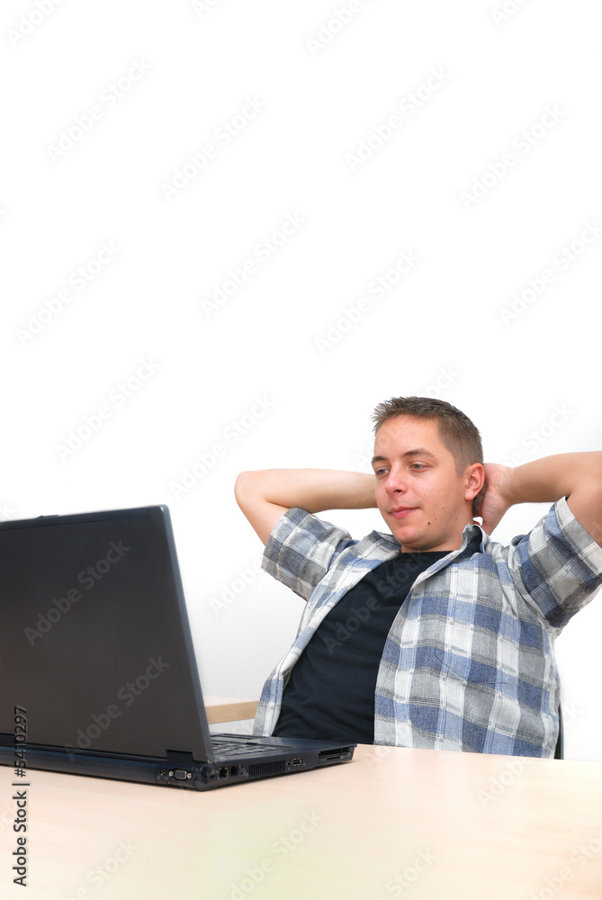 young man working on laptop young man working on laptop