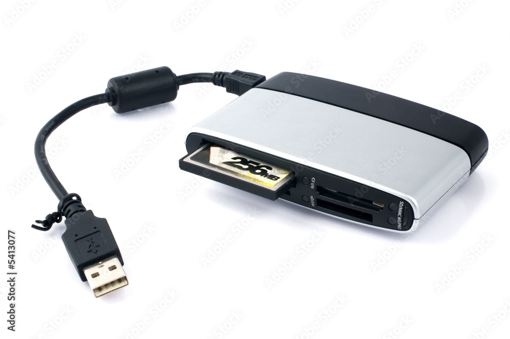Memory card reader with CF card and usb pen Memory card reader with CF card and usb pen