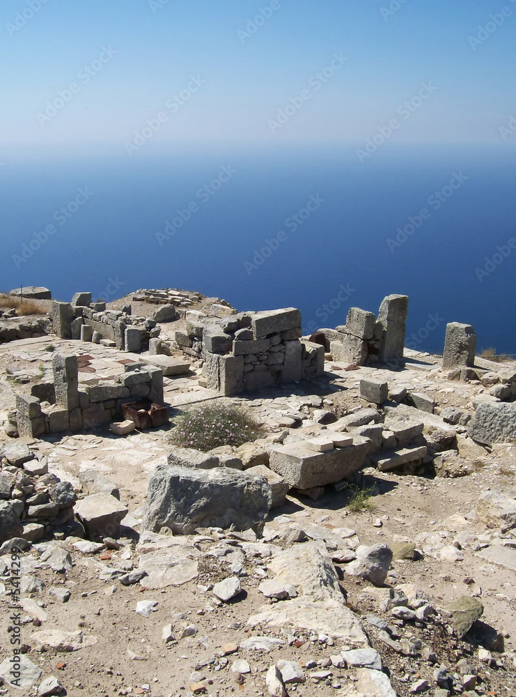 part of the ruins of ancient thira on the island of santorini 08