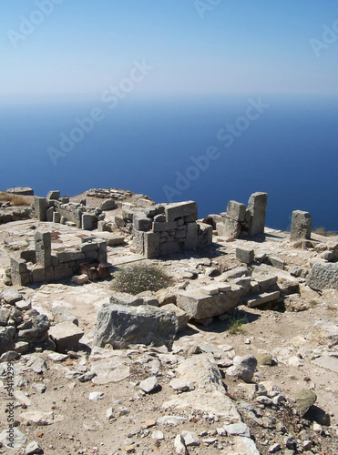 part of the ruins of ancient thira on the island of santorini 08