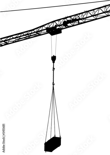 vector illustration construction silhouette crane