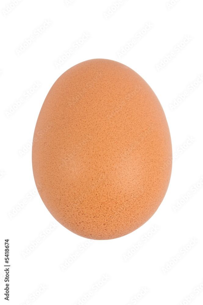 Brown chicken egg isolated on white background Brown chicken egg isolated on white background