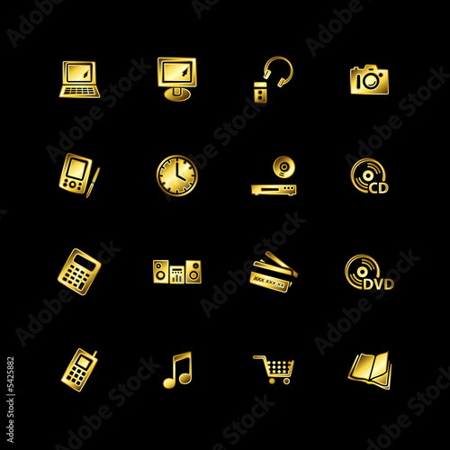 Gold e-shop icons