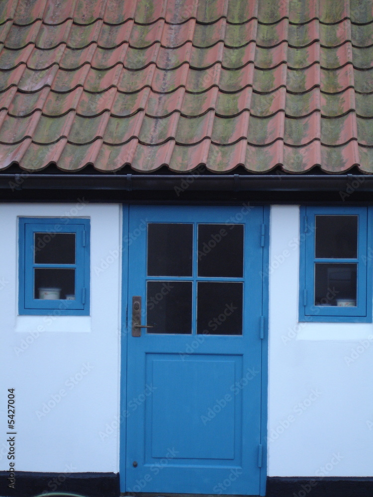 Blue door and windows