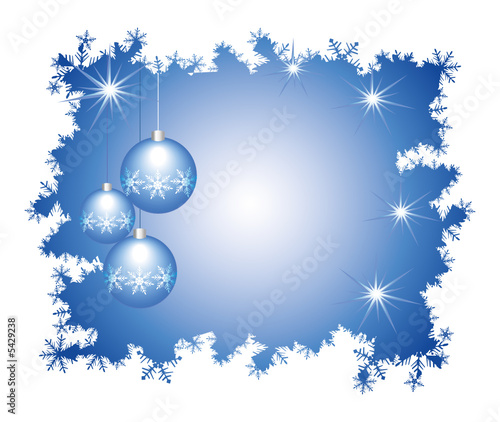 Celebratory framework decorated by New Year's glass spheres