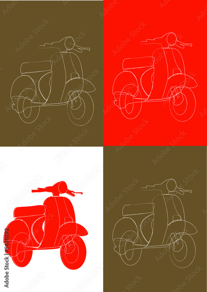 Obraz premium carré rouge et marron