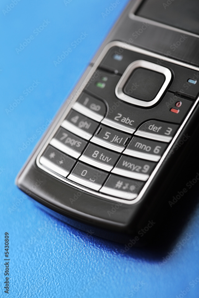 Obraz premium Keypad of a modern GSM/UMTS cell phone. Short depth of field.