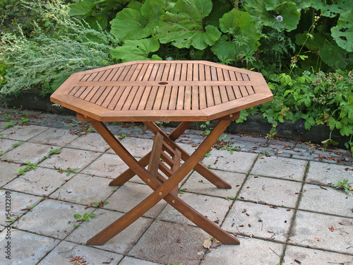Outdoor table, close-up