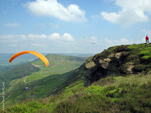Paragliders and a Walker