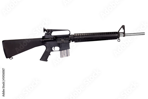 Machine gun isolated over white with a clipping path photo