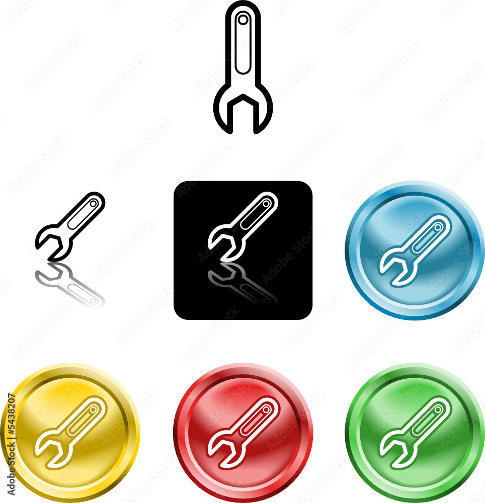 Spanner icon symbol Spanner icon symbol