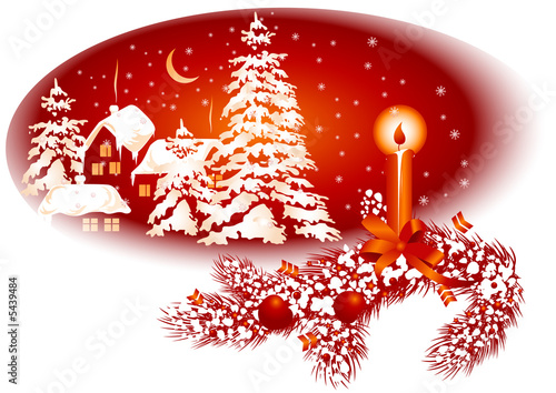 Background for Christmas card red color