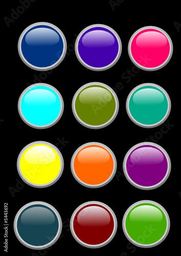 boutons colorés vectoriel