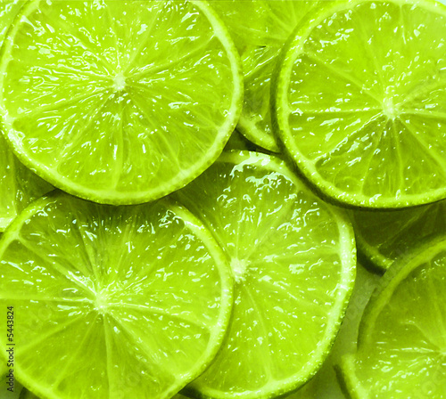 green lemon slices photo