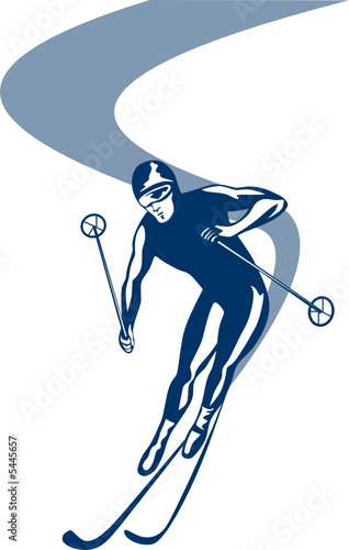 Downhill skier