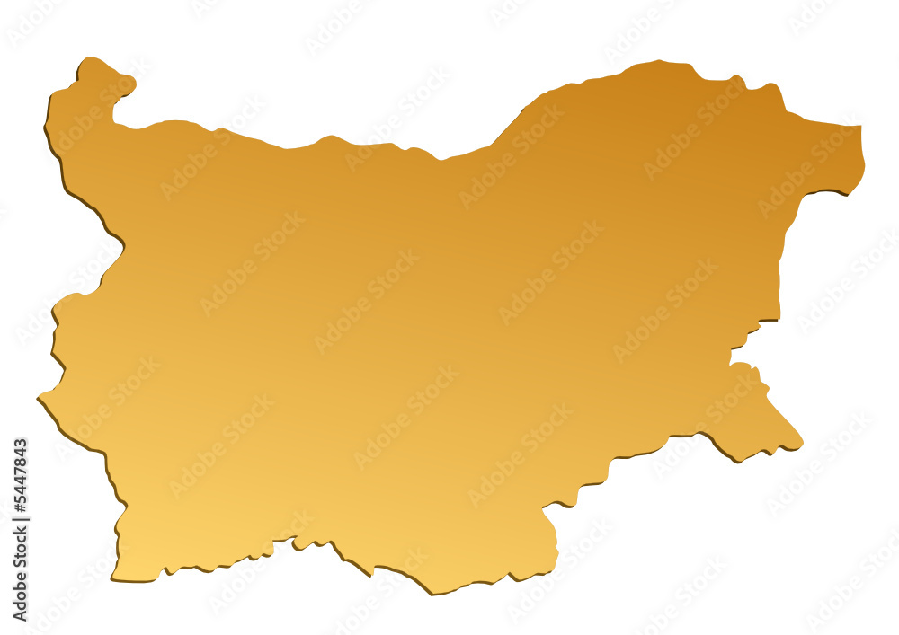 Carte de la Bulgarie marron