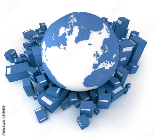 Moving world blue box